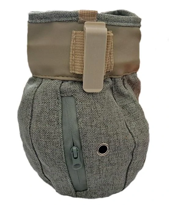Pamlskovník Goody Bag - tvídová khaki zelená, 19 cm hloubka