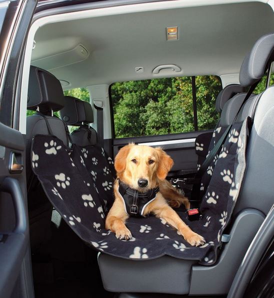 Potah na zadní sedadla - fleece s tlapkami