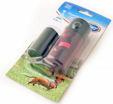 Dispenser na sáčky s LED baterkou