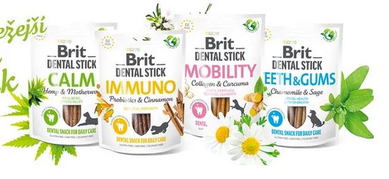 Brit Dental Stick Calm: Hemp & Motherwort, 7 ks, 251 g