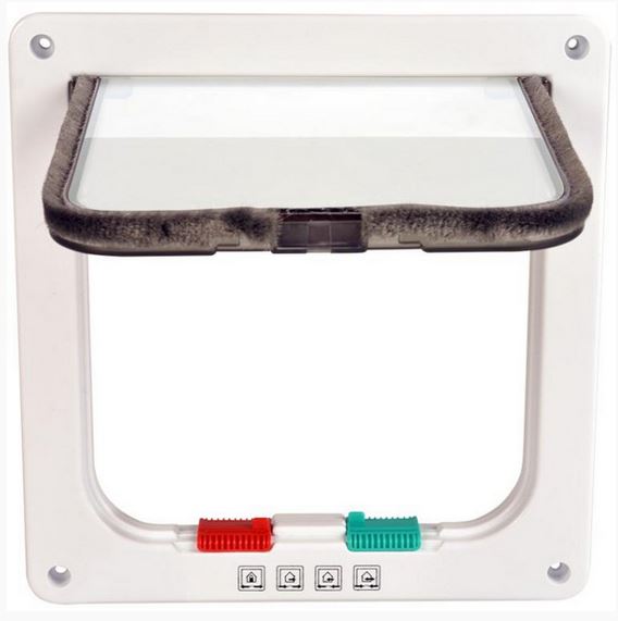 Dvířka pro malé psy a kočky s tunelem, 233 x 250 mm (vnějši rozměr)