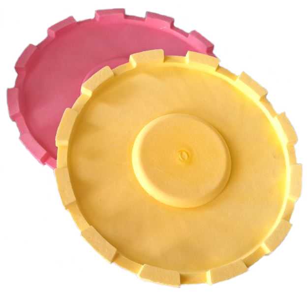 Frisbee z měkčené gumy, 23 cm - žluté