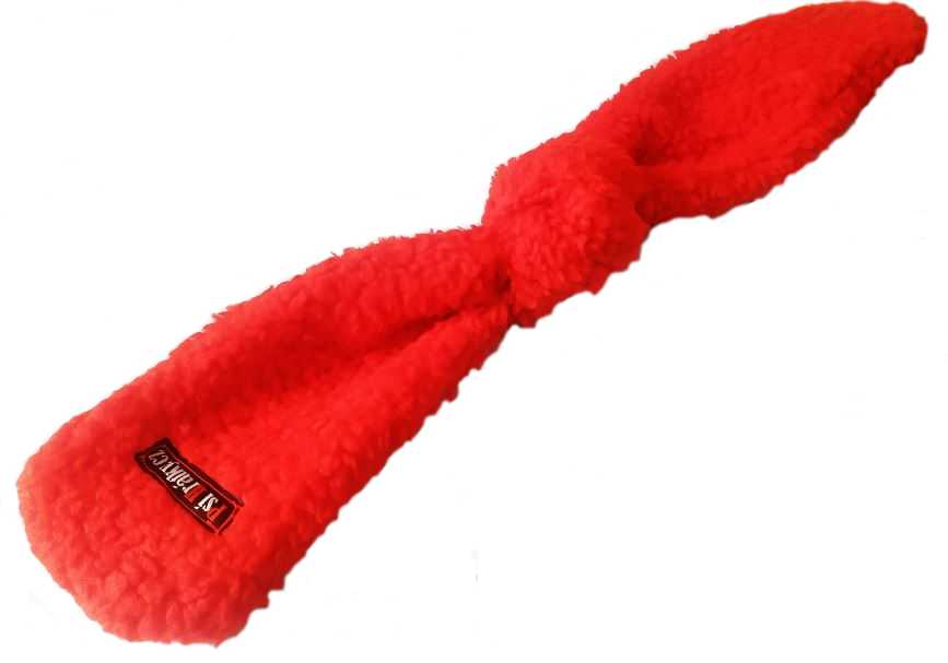 Sheepskin - tahadlo z imitace beránka, červené, 60 cm