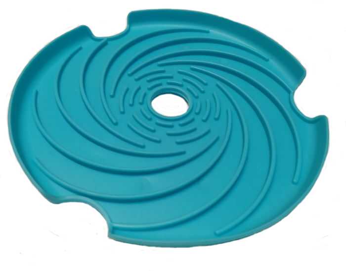 Spin Disc - multifunkční hračka a lízací podložka, modrá, 23 cm
