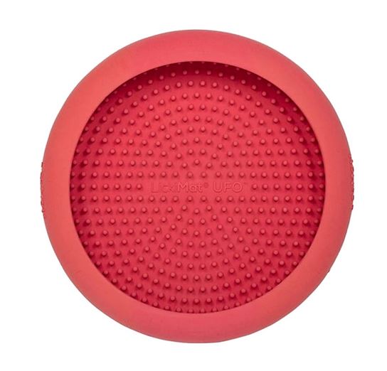 LICKIMAT UFO - červená, prům. 18 cm