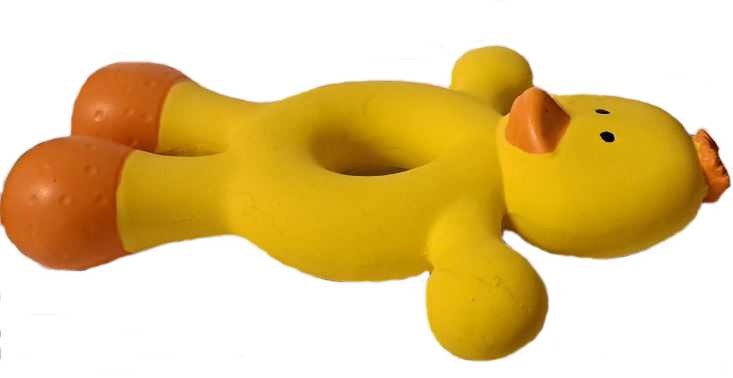 Latexové kuře s kroužkem, výška 17,5 cm