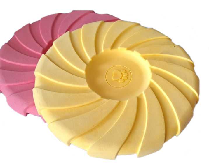 Frisbee z měkčené gumy, 23 cm - žluté