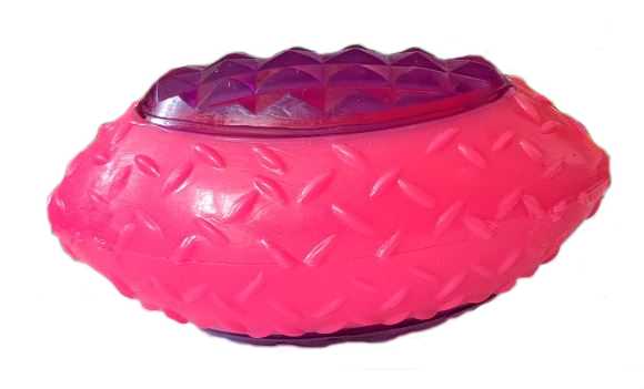 Blikající míček z termoplastické pryže, fuchsiový, 12 x 6,5 cm