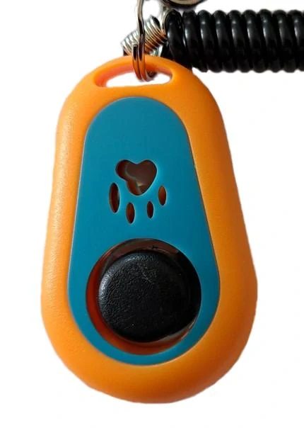 Barevný clicker  - klikr oranžová/tyrkysová