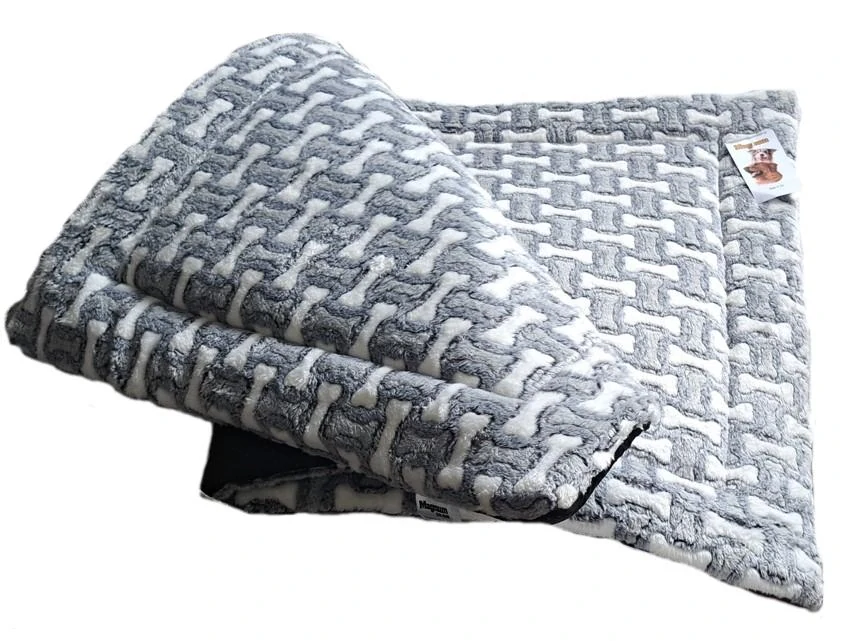 Microfleece polštář - šedý s kostičkami, 76 x 48 cm