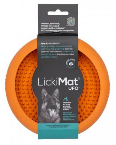 LICKIMAT UFO - oranžová, prům. 18 cm