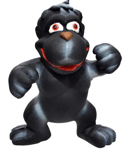 Latexová zvířátka - černá gorila, 10 cm