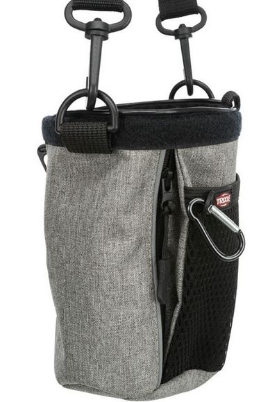 Multi Twist - nylonový pamlskovník s chytrým zavíráním, 12 x 17 cm, melírovaný šedý