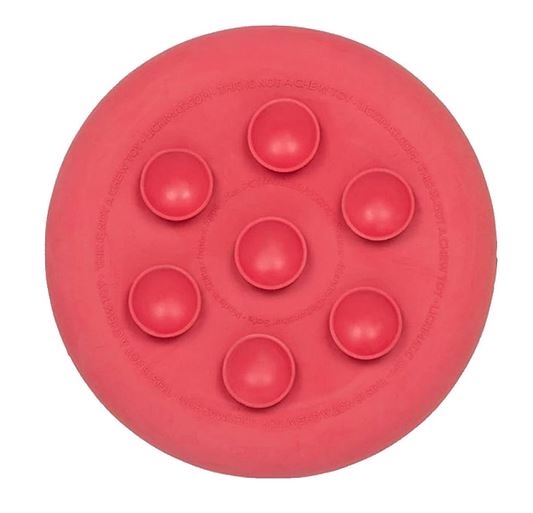LICKIMAT UFO - červená, prům. 18 cm
