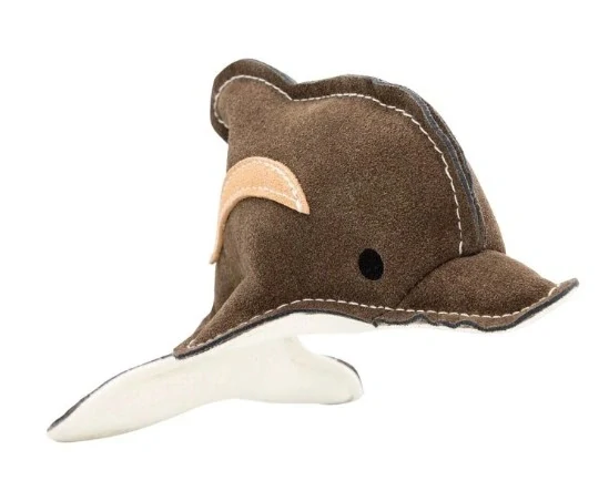 Kožený delfín - plněná kousací hračka, 22 cm