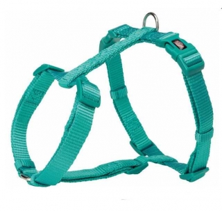 PREMIUM nylonový postroj pro psy, azurový, 52-75 cm, popruh 20 mm