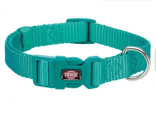 Obojek nylonový Premium, azurový, 22-35 cm délka/10 mm šířka