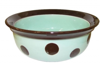 Porcelánová miska BROWN DOTS - L(20 cm)