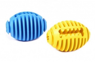 Gumový rugby míček 11,5 cm - žlutý