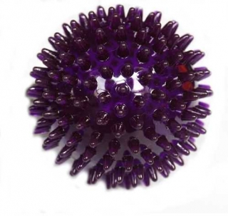 "Dentální" míček TPR - tmavě fialová, 8 cm