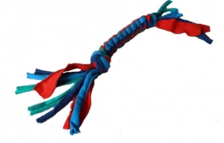 Gang Tug - tahadlo spletené z bavlněných proužků 30 cm