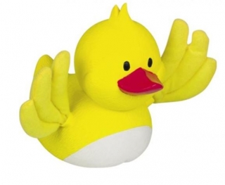 Latexová kachna s látkovými křídly