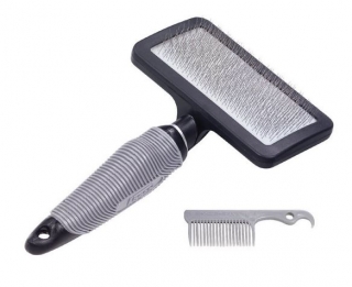 Uhlazovací hřeben tzv. "finišák" nebo slicker brush, vel. L