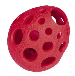 Roly Poly s otvory - gumová hračka na pamlsky 10 cm