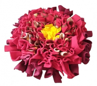 Čichací polštářek kulatý 35 cm - červený květ