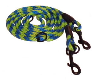 Vodítko přepínací 8 mm lano modro-zelené/černé kování