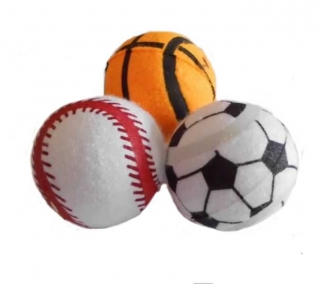 Sport tenisáky 6,5 cm s pískátkem