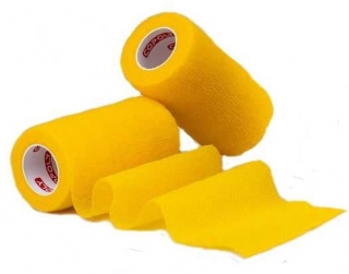 Elastické obinadlo-bandáž šíře 10 cm, délka 4,5 metru - žlutá