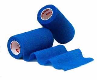 Elastické obinadlo-bandáž šíře 10 cm, délka 4,5 metru - modrá