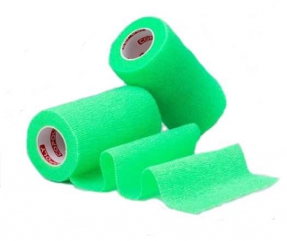 Elastické obinadlo-bandáž šíře 10 cm, délka 4,5 metru - neonově zelená
