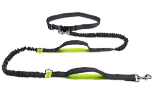Běžecký pás (70-120 cm) a bungee vodítko (130-190 cm), antracitová-žlutá neonová