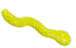 Snack Snake - hračka na pamlsky a hraní, krátký, žlutozelený, 27 cm