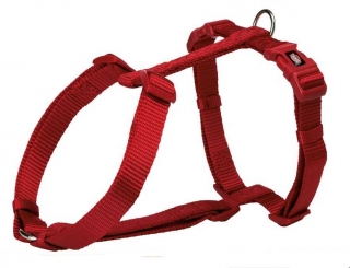 PREMIUM nylonový postroj pro psy, malinová, 52-75 cm, popruh 20 mm
