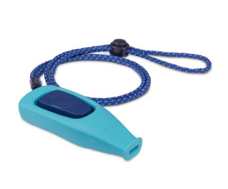 New Whizzclick - klikr a píšťalka, nebesky modrá modrá