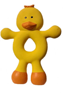 Latexové kuře s kroužkem, výška 17,5 cm