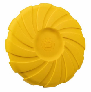 Frisbee z měkčené gumy, 23 cm - žluté