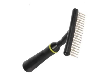 Hrablo s otočnými hroty (1,4 cm dlouhé) - 19 hrotů, na rozčesávání kratší srsti s podsadou