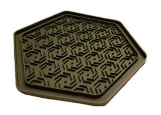 Lick Pad Hexagon- lízací podložka, 24 x21 cm, lesní zelená