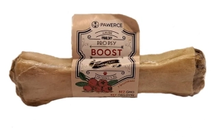 Pawerce - lisovaná buvolí kůže plněná BOOST - 1 kost o délce 17 cm
