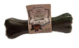 Pawerce - lisovaná buvolí kůže plněná FRESH - 1 kost o délce 17 cm