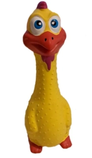 Latexové dlouhé krky - kohoutek, 17 cm
