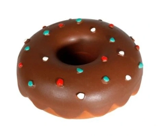 Latexové čokoládový donut pískací, 12 cm
