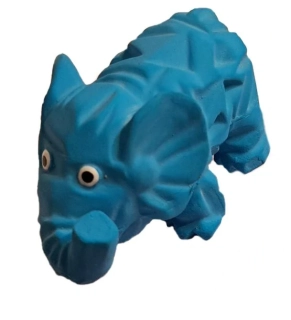 Latexový sloník origami, modrý, 10 cm