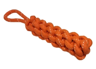 Bavlněný pešek s poutkem  35 cm, oranžový