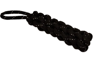 Bavlněný pešek s poutkem  35 cm, černá