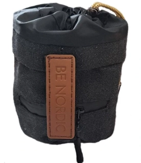 Pamlskovník BE NORDIC - kanvas černý, hloubka 13 cm